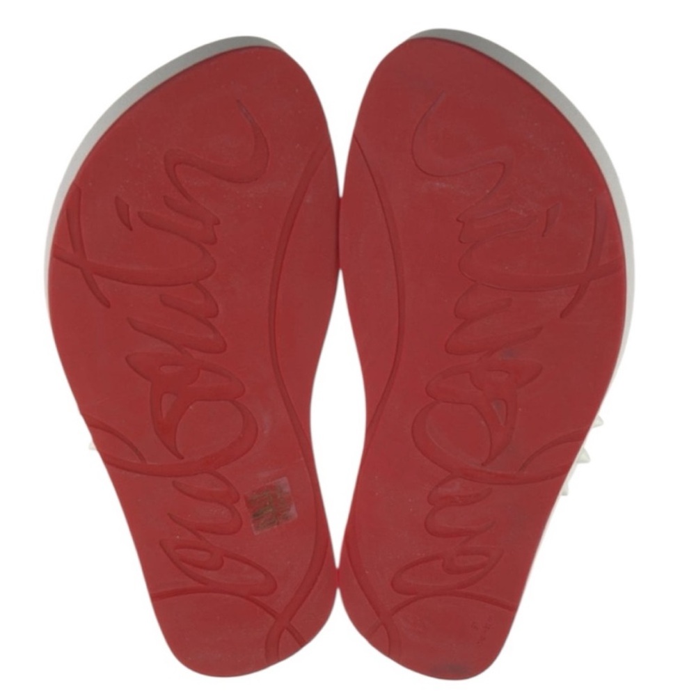Christian Louboutin white stud spike white sandals - Picture 6 of 6